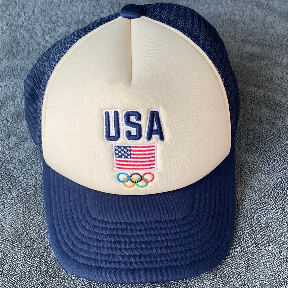 USA Olympic Navy and Cream Hat